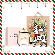 COACH 女性淡香水耶誕禮讚組(香水/香精30ml+麋鹿擴香擺飾)附品牌禮袋-國際航空版 時尚經典(淡香精)