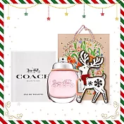COACH 女性淡香水耶誕禮讚組(香水/香精30ml+麋鹿擴香擺飾)附品牌禮袋-國際航空版 時尚經典(淡香水)