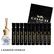 COACH 時尚曜黑男性淡香精針管(1.2mlX10)送擴香掛飾-公司貨