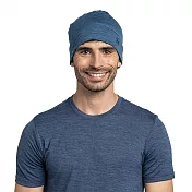 【BUFF西班牙】舒適 125 gsm-美麗諾羊毛帽- 深海藍