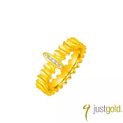 【Just Gold 鎮金店】弦光 黃金戒指 港圍 11  金色