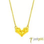 【Just Gold 鎮金店】閃閃心語 黃金項鍊