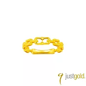 【Just Gold 鎮金店】弦蘊 Veil 黃金戒指 港圍  10  金色