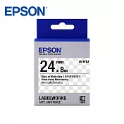 EPSON愛普生 LK-6TBJ 標籤帶 消光霧面透明底黑字 24mm