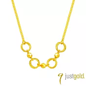 【Just Gold 鎮金店】緣之結 黃金項鍊(網路限定)
