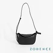 ZODENCE LOLA植鞣真皮極簡個性斜背包 黑色