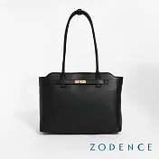 ZODENCE TRUDA進口真皮商務肩背包  黑色