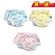 買一送一！(台灣製) 兒童學習褲 隨機圖案M藍x2