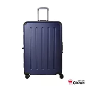 【CROWN 皇冠】27吋 大容量鋁框 護角 行李箱 霧面海軍藍