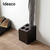 【日本ideaco】mini cube 砂岩4孔雨傘架- 黑棕