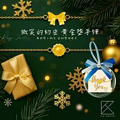 【TLH】黃金墜手鍊 微笑的約定 純金999 約重0.07錢±0.01 (生日禮 情人) 無 手串蝴蝶結