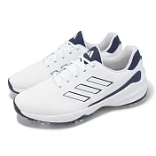 adidas 高爾夫球鞋 ZG23 男鞋 白 藍 輕量 皮革 避震 鞋釘 高球 運動鞋 愛迪達 HP2224