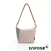 tripose 漫遊系列岩紋尼龍不對稱斜背包  沙漠灰
