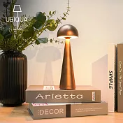 【義大利UBIQUA】Tiny 微柔蕈光輕奢風USB充電式檯燈- 霧面銅