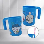 吉伊卡哇-PP牙刷杯-藍-280ml-2入