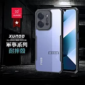 XUNDD訊迪 軍事防摔 POCO C85 鏡頭全包覆 清透保護殼 手機殼(夜幕黑)