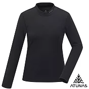 【ATUNAS 歐都納】女款石墨烯抑菌蓄熱立領內著衣/小尺碼A1UCGZ07W- XS 黑