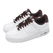 Nike 休閒鞋 Wmns Air Force 1 07 Vintage 女鞋 緞面絲絨鞋帶 白 酒紅 AF1 HV4403-600