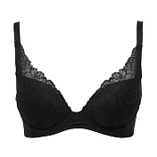 日本LECIEN 渾圓飽滿杯 上托提胸 無鋼圈胸罩-12134365 M 黑色