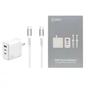 Samsung三星 原廠 ITFIT 65W GaN三孔+100W 5A 雙Type-C 快充組 (ITFITPW17) 白色
