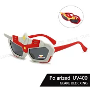 【SUNS】兒童偏光太陽眼鏡 變形金剛造型 輕量矽膠彈性墨鏡 防眩光/抗UV400 S246 灰紅框