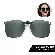 【SUNS】韓版偏光夾片 Polarized近視專用夾式墨鏡 可上掀/防爆鏡片/防眩光/抗UV400 墨綠色