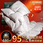 《田中保暖》頂級95%匈牙利羽絨被 雙人6x7尺 高蓬鬆度 立體隔間 純棉防絨布 台灣製 95%羽絨被-雙人6x7尺