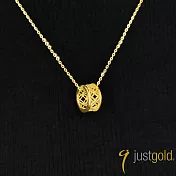 【Just Gold 鎮金店】璨影映花-鏤空 黃金項鍊 (網路限定)
