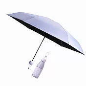 【Life+】星耀掌心のミニ守傘輕量230g五折24骨加厚黑膠傘/口袋傘/晴雨兩用抗UV傘_4色任選  奶紫色加寬款
