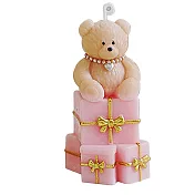 AMARA 香氛聖誕蠟燭-禮物熊 粉