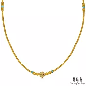 【點睛品】財納圓滿 鑽石黃金項鍊