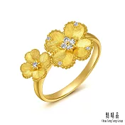 【點睛品】星鑽花語 鑽石黃金戒指 港圍13