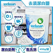 德國Sodasan-過碳酸鈉活氧漂白粉除污漬溫和洗淨護衣物潔白鹽450g/罐(可搭配各種洗衣劑,防泛黃暗沉助洗劑,多用途去頑垢清潔粉,可生物分解)