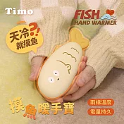 【Timo】摸魚Q萌暖手寶/電懷爐/暖蛋 摸黃魚