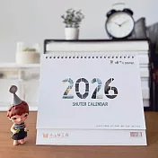 2026樹德＂勇氣的原點＂桌曆 200p雪銅/4色印刷/封面封底共14張