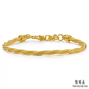 【點睛品】柔光線條 黃金手鍊_計價黃金
