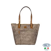 【BRIC S】 BRICS 義大利時尚 中尺寸 防潑水 可摺疊 可手提肩背側背 女仕包兼旅行袋 混羊毛堅果