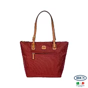 【BRIC S】 BRICS 義大利時尚 中尺寸 防潑水 可摺疊 可手提肩背側背 女仕包兼旅行袋 波爾多酒紅