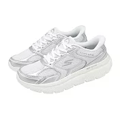 Skechers 健走鞋 Go Walk Max Cushioning Slip-Ins 男鞋 白 銀 厚底 回彈 217127WSL