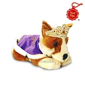 英國 Keel Toys 30cm 女王狗狗(臥姿) Keeleco Corgi with Cape & Crown