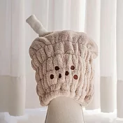 SANSO LIFE 美食系列超細纖維浴帽  珍珠奶茶