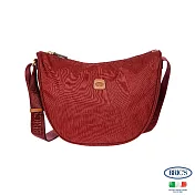 【BRIC S】 BRICS 義大利時尚 可手提肩半月側背包  波爾多酒紅