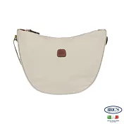 【BRIC S】 BRICS 義大利時尚 可手提肩半月側背包  米白