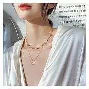 【Hera 赫拉】輕奢愛心鋯石頸鍊項圈鎖骨鏈 H114110306 金色