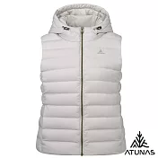 【ATUNAS 歐都納】女款保暖HEAT CORE蓄熱羽絨連帽背心/大尺碼A1VE2507W- S 米卡