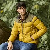 【ATUNAS 歐都納】男款HEAT CORE蓄熱保暖羽絨外套/大尺碼A1GA2527M- M 棕綠/金黃棕