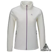 【ATUNAS 歐都納】女款經典刷毛抗風保暖外套/大尺碼A2GA2523W- S 奶油白