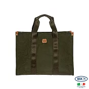 【BRIC S】 BRICS 義大利時尚 M尺寸 可手提肩背側背 歌劇院托特包 橄欖綠