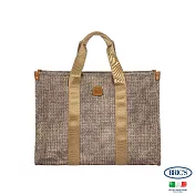 【BRIC S】 BRICS 義大利時尚 M尺寸 可手提肩背側背 歌劇院托特包 混羊毛堅果