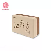 【Mukasa】EVA瑜珈磚 - 杏底/貓咪大師 (圓角) - MUK-25427 - 兩入組